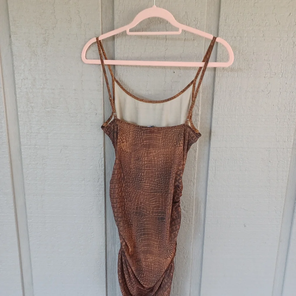 I AM GIA Selena Crocodile Sheer Dress Size M Women Sleeveless Pullover - Picture 7 of 14